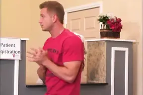 Naughty Nurse flashes cleavage and big booty