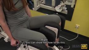 ”Long-haired redhead with beautiful face sells tiny cunt for money”