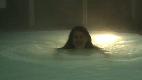 Sassy girl Zuzinka is masturbating in a pool