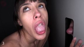 tiny spinner chick gets off on being used orally 1st visit