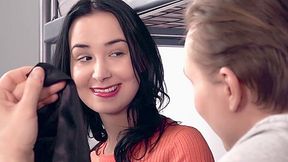 Naughty Brunette Plays With A Huge Cock - Freya Dee