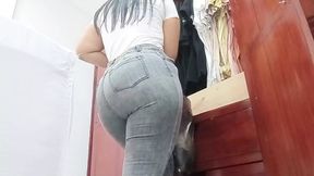 Very hot stepmom plays with her lingerie