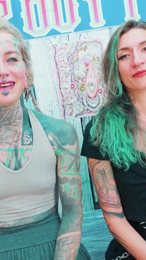 Friend's Tattoo Session Becomes Anal Threesome: Artist Destroys Ass Mid-Ink &amp; Cums All Over Fresh Work   Clip 1