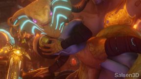World of Warcraft Snake Fucked by Big Cock