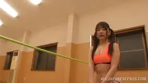 Cute Japanese teen Tsubomi with small tits has fun with sex toys 3