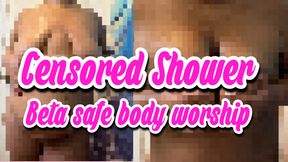 Silent Censored Shower - BBW Body Worship