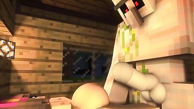 Jenny, the busty babe, takes a hard cock in a parody of Minecraft - Part 1, Cumshots and Creampies included!