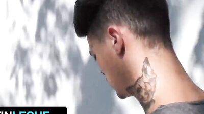 Latin Leche - Naughty Latino Boy Is Ready To Do Anything For Clout So He Takes Two Cocks In Public