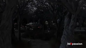 Bare-ground Alloween Orgy with hot animated man and older woman