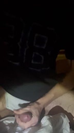 Making BIG boy cummy in wet and dirty diapey