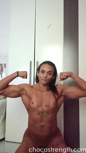 Shredded milf muscles aren't for the weak