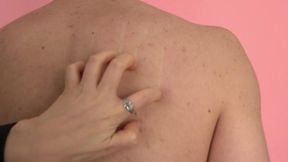 my short natural nails in his back