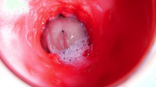 A thick pecker inwards a moist crevasse gushes liquid and will shortly pack with milk