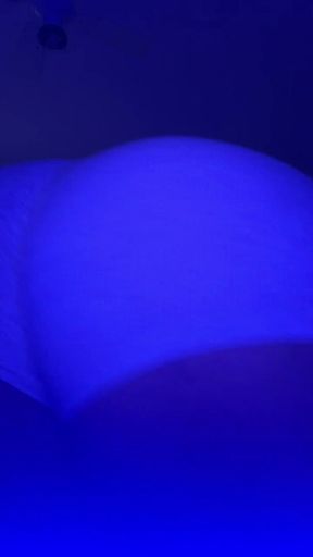 Big Booty Twerking in Blue Light