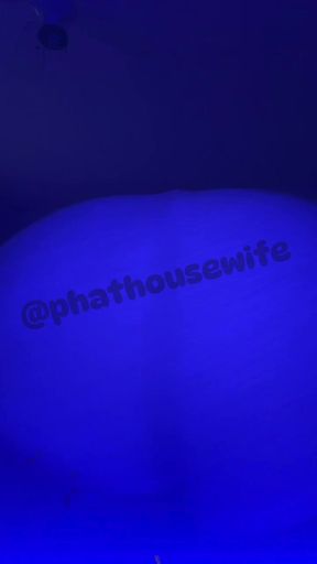 Big Booty Twerking in Blue Light