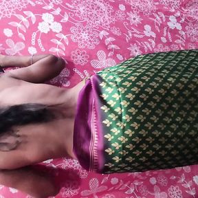 Marathi housewife seducing in the saree stripping