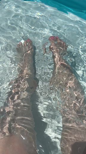 Solo Foot Play in Pool
