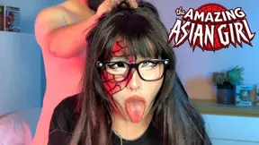 Step sis turned spider-girl gets a rough fuck to become human again