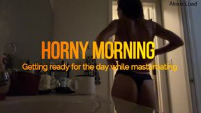 Dildo Masturbation While MILF Gets Ready for the Day