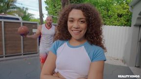 Gorgeous curly-haired angel Willow Ryder rides on a big cock