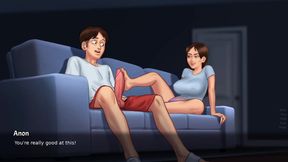 Stepsister give feet fuck to stepbrother