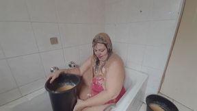 Custard-choc Filling: A Sweet Swimsuit Mess