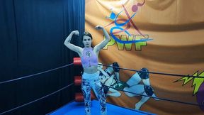 Talented 19 yo fem wrestler shows her wrestling skills