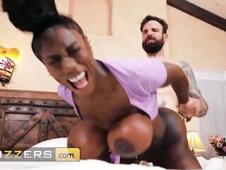 (Demi Sutra) Surprises Her Ex Bf His Fresh Gf (Black Mystique) But Black Has A Surprise Of Her Own - Brazzers