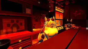 Shark Girl Enjoys Solo Pleasure with Fins Flaring and Waves Rising