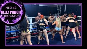 Ring Endurance: Belly Punching and Technical Dominance with Mel Fire and Friends (720 EN SUB) - Mixed Fighting - Body Busting - Belly Punching - Strong Women