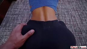 MILF pornstar Abby Lee Brazil deep throats cumshot POV