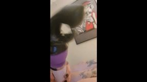 Making him cum using my wand