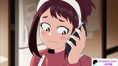 Uraraka takes Deku’s big O after work MHA anime hentai screwed rough anal creampie gag