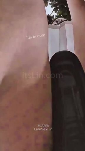 A bicycle fitted with a vibrating dildo, thrusting inside me and soaking my pussy.   Clip 1