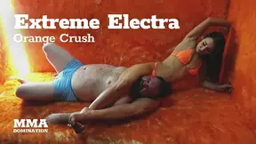 Orange Room Domination: Fit Brunette Electra Takes Control