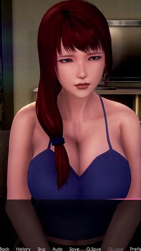 Murmur 23 - Shinigami Lollipop Masturbation on Dining Table Then Adam Presses Helans Huge Boobs in Club
