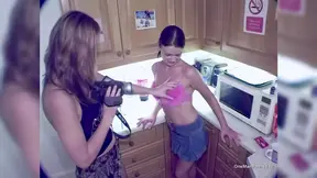 Petite Lisa gangbanged by old men