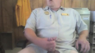 Security Guard Jerks Off & Cums at Work 5