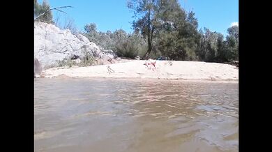 Caught wanking on the nude beach fucked hard until she leaked