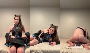 Femboy Miku Slut Gags Chokes Bounces on Bad Dragon Cum Destroyed Loud