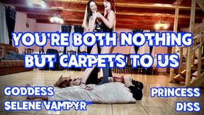 You're Both Nothing But Carpets To Us - Double Domme Trampling