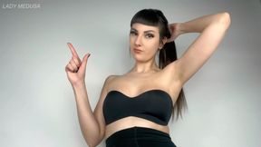 Jerk that loser cock to my armpits - sensual humiliation JOI