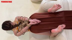 Princess Leia barefoot and bound with ropes (Custom) MP4