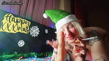 Elf jerks off while smoking