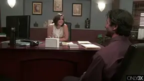 Horny Brunette In Lingerie Gets Fucked By Her Boss And Eats His Cum Premium Edit