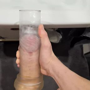 Fleshlight fun with big teen cock