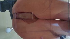 femboy cumshot on the glass anal masturbation