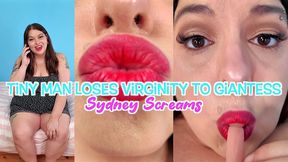 tiny man loses virginity to giantess - your giant best friend sydney screams helps you finally lose your virginity after giving you a blowjob - giantess sex, pov virtual sex, tiny man pov