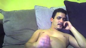 Latino Model Juan Plays with His Dick