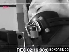 Bound Asian man tormented while struggling to break free